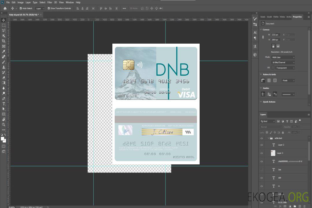 Carte de débit visa Lituanie DNB Bank template Carte de débit visa Lituanie DNB Bank template